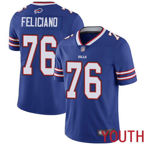 Youth Buffalo Bills #76 Jon Feliciano Royal Blue Team Color Vapor Untouchable Limited Player NFL Jersey